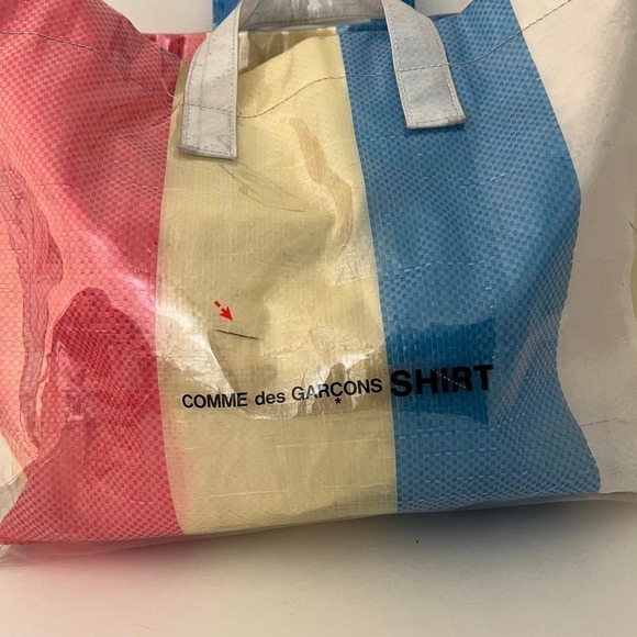 Comme Des Garcons Mens Large Foldable Pvc Tote Bag - Picture 5 of 10